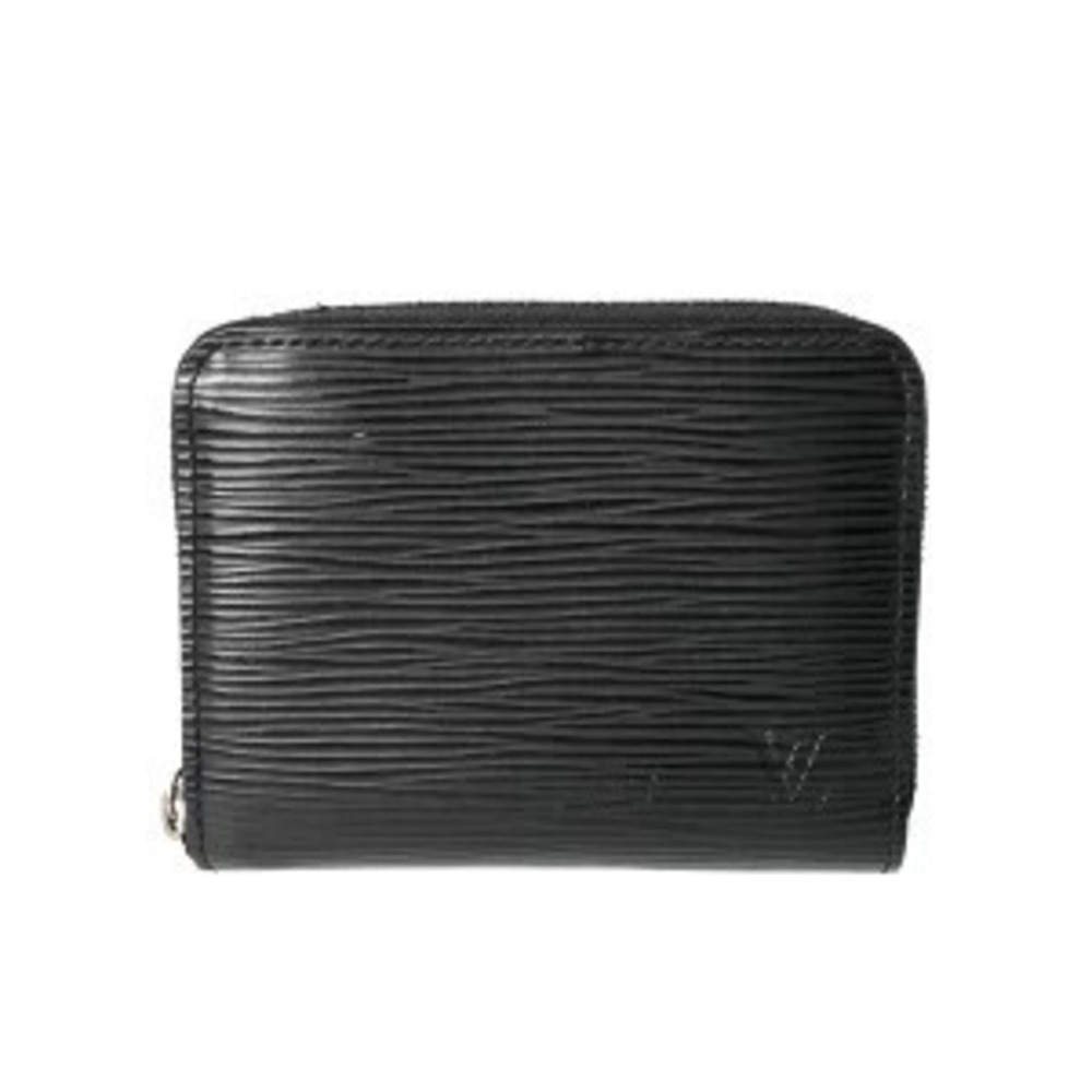 Louis Vuitton Epi Zippy Coin Purse Noir Black Leather Case Wallet